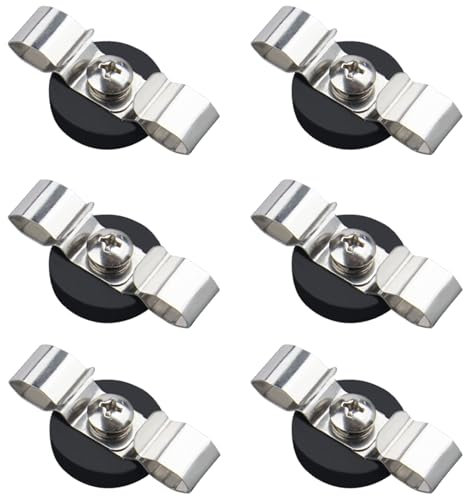 SKNOOY 6 ganci magnetici, resistenti e antigraffio, resistenti ganci magnetici rivestiti in gomma, per garage, camper, auto, ufficio, casa, cavo di prolunga per pannello solare