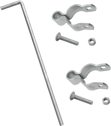 VIVIDA Tor-Stange 4,8 cm × 81,3 cm, robuste Torrohrschraube für Maschendrahtzaun, Torabfallstange für Einzel- oder Doppeltor, Kettenglied-Zaunteile, 1 Packung