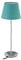 Relaxdays Tischlampe flexibel, mit Stoffschirm, verchromter Fuß, E14 Fassung, Nachttischlampe, HxD: 47 x 17 cm, türkis