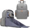 Wickeltaschen-Rucksack mit Wickelstation, Geschenke zum Muttertag Baby-Wickeltaschen-Organizer für Mütter und Väter – Windel-Tragetaschen für Krankenhaus, Kinderwagen, Reisetasche für Flugzeug (grau)
