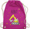 Turnbeutel Rucksack - Bagger Baumaschine Baufahrzeug Bagger-Fan Baustellenfahrzeug - Unisize - Fuchsia - kindergarten-rucksack sportbeutel kita baggerfahrer baustellenfahrzeuge beutel