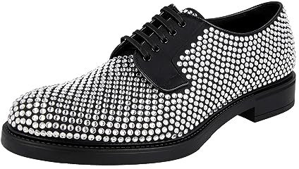 Prada Herren Silber Leder Business Schuhe 2EA151 43 EU/UK 9