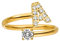 Purelei® Buchstaben Ring A – Damenring aus langlebigem Edelstahl – Wasserfeste Ringe – Verstellbare Ringe von Größe 50 bis 60 – Modeschmuck für deinen individuellen Look