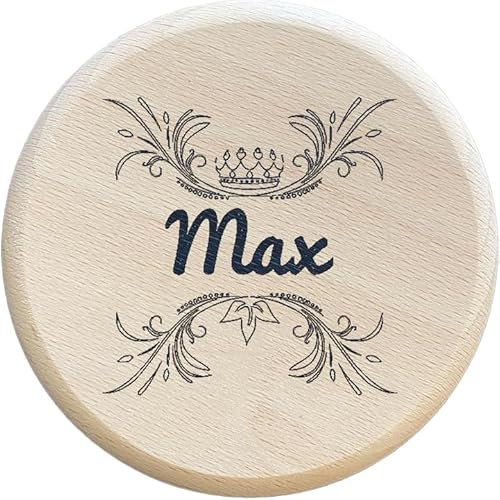 Bierglasdeckel Buche natur inkl. persönlicher Lasergravur