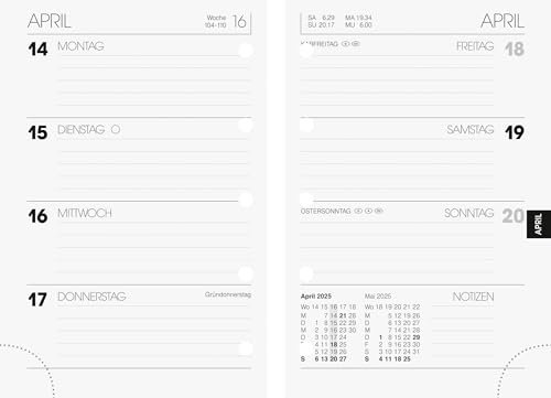 BRUNNEN Wochen-Ersatzkalendarium Mod. 723 2025 | 76×112 mm