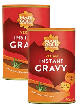Marigold Vegan Instant Gravy - Gluten & MSG Free - 170g (Pack of 2)