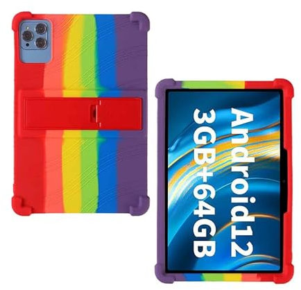 ORANXIN Coque pour Modèle YQCP20 10.1 Pouce Tablette Android 13 Doux Silicone Antichoc Réglable Support Caoutchouc Protecteur Housses Etuis