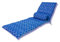 Coussin de Transat avec Traversin - 195x60x5 cm - Déperlant, Résistant aux UV et Confortable - Matelas pour Chaise Longue et Bain de Soleil - Motif Nautique Bleu - DÉCO Arts