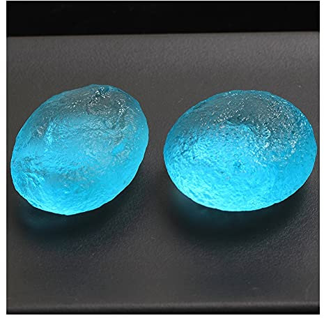 BIANMTSW Stone Crafts Verre à Impact météorite Bleu GEM MOLDAVITE Collections de la Maison
