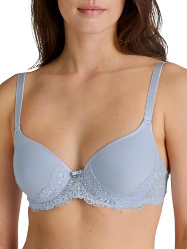 CALIDA Sensual Secrets Spacer, Reggiseno da Donna, Spalline Regolabili, con Dettagli in Pizzo, Coppe Sagomate, New Harmony Blue, 5A