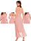 Berylove Abendkleid Abiballkleider Lang Kleider Damen Festlich Etuikleid Damen Cocktailkleid Konfirmation Kleid Paillettenkleid Lang BLP7079 Blush 2XL