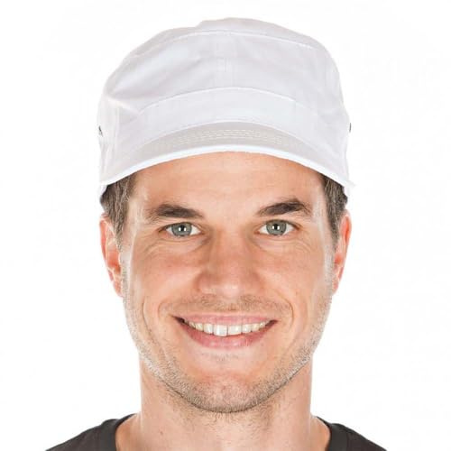 FRANZ MENSCH 50 Stück Hygostar Army Caps | Baumwolle, Karton, weiß, Einheitsgröße, Army Caps, Baseballmütze, Koch Cap
