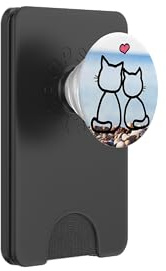 Pop Sockets Grip Stand Cute Cat Love Heart PopSockets PopGrip: Swappable Grip for Phones & Tablets PopSockets PopWallet for MagSafe