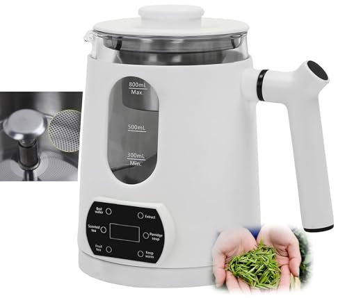 WhAeoy Bouilloire Électrique À Thé, Bouilloire Automatique 600 W, avec Infuseur À Thé, Théière Bouillie De Style Spray, 6 Commandes De Saveur, Bouilloire Électrique, Contrôle De La Température,A