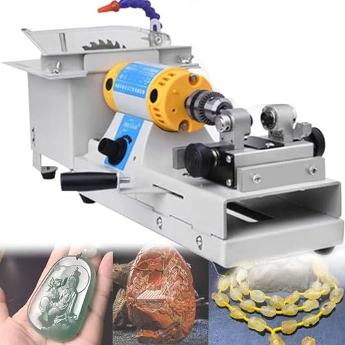 Bench Lathe Machine - Multifunctional Electric Grinder Polisher Driller for Jewelry Tools, Gemstone Saw, Jade Cutting & Woodworking, Ideal for Chisel Carving