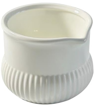 VERDANVERSE Contenitore in Porcellana Bianca Piccolo Per Latte e Salsa Versatore Misura Elegante e Facile Da Pulire Dispenser Versatile Per Caffè e Tè