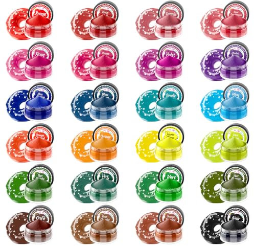 Colorant Alimentaire Poudre - 24 Couleurs Concentré Colorants Alimentaires pour Gâteau, Vegan, Peinture Alimentaire Poudre pour Glaçage, Fondant, Cuisson, Biscuits, Macarons, Bonbons - 2 g