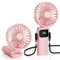 Portable Handheld Fan, USB Rechargeable Foldable Mini Personal Fan, 5200mAh, 180 Adjustable, 6 Speed Wind, 3 IN 1 Hand Cooling Desk Fan with LED Display for Home Office School Outdoor Travel, Pink