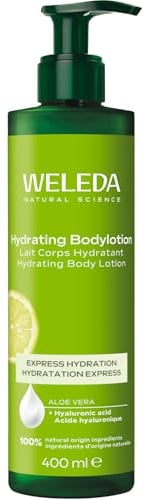 WELEDA Bio Hydrating Bodylotion - Naturkosmetik Citrus Körperpflege Lotion mit Aloe Vera Gel & Kokosöl spendet der Haut Feuchtigkeit. Natürliche Körperlotion zur Pflege aller Hauttypen (vegan, 400ml)