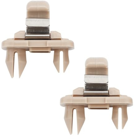 2 piezas de clip para parasol, soporte para parasol, ganchos para el parasol del coche, accesorios antirreflejos para Audi A1 A3 A4 A5 Q3 Q5 A7 B6 B7 B8 S4 S5 (beige)