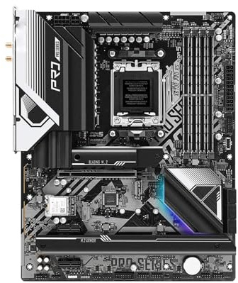 pc motherboard Fit For ASRock X670E PRO RS Motherboard Support 7900X 7800X3D 7700 7600X 7500F CPU DDR5 7800MHz M.2 NVME PCIe 5.0 X670 AM5 Mainboard
