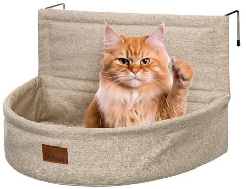 PillowPrim Lit pour chat pour chauffage - Lit de radiateur pour chat - Lit chauffant pour chat en peluche douce - Hamac pour chat à suspendre - Convient à tous les radiateurs - Stable et confortable