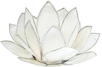 LotusLicht, weiß, Capiz-Muschel, 13x5 cm