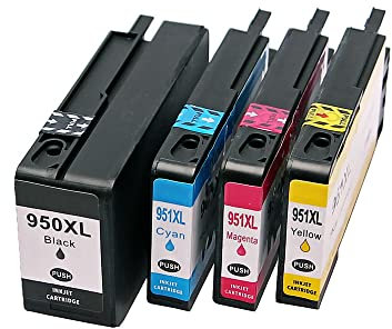 ABC Set 4X Alternativ Patrone für HP 950XL 951XL 950 951 XL für HP OfficeJet Pro 251dw 276dw 8100 8600 8610 8615 8616 8620 8625 8630 8640 8660