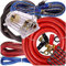 Gravity Kit di cablaggio completo da 5000 Watt 0 Gauge amplificatore PK1 0 GA blu - 250 A + fusibile 300 A incluso - perfetto per auto/camion/moto/camion/ATV