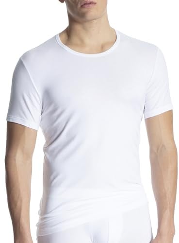 CALIDA Cotton Code T-Shirt Herren, mit Rundhalsausschnitt, Glatte Oberfläche Weiss 46-48