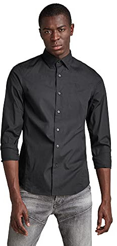 G-Star Men's Dressed Super Slim Shirt , Black (dk black D17026-C271-6484), S