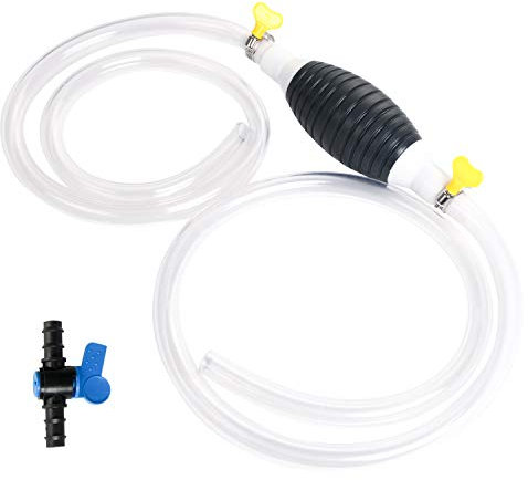 flintronic Pompe Manuelle, Pompe Essence de Transfert de Portable Manuel, Pompe À Main pour Essence Gaz Diesel Huile Eau Liquide Réservoir de Poissons avec 2M de Tuyau de Pression de Tube