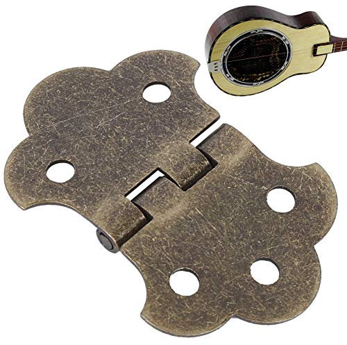 Bronze 3-saitiges Gitarrenscharnier Saitenhalter Hardtail Kompatibel mit 3-saitigen Cigar Box Gitarren