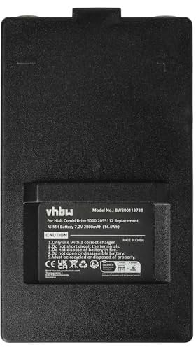 vhbw Batterie Compatible avec Hiab 2055112 opérateur télécommande Industrielle (2000mAh, 7,2V, NiMH)