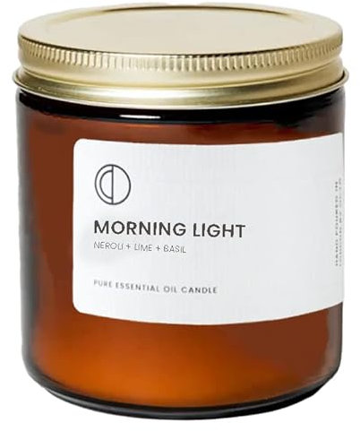 OCTŌ Morning light Neroli + Lime + Basilico | Candela profumata. A base di Oli Essenziali e Cera di Soia. 400ml