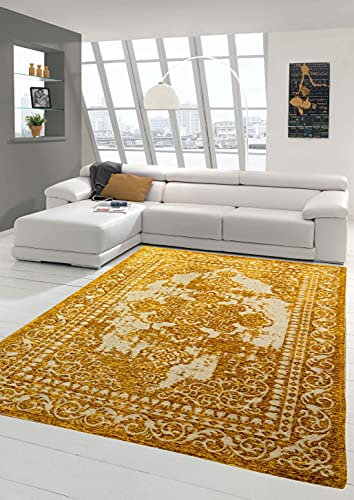 Teppich-Traum Klassisch Orientalischer Schlafzimmerteppich | allergikerfreundlich | Gold Silber, Größe 200 x 290 cm