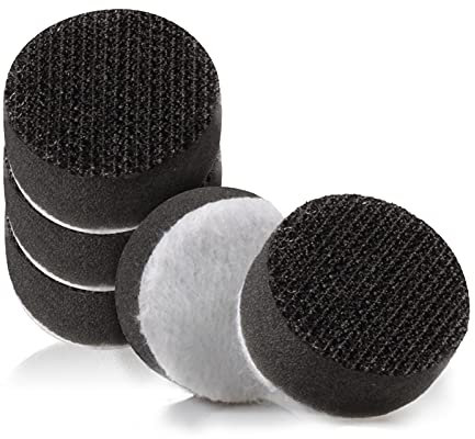 LEONTOOL 5 Pack 1 Inch Hook and Loop Soft Foam Buffering Pad, Sponge Cushion Buffer Backing Pad No Hole, 25 mm for Sanding Pad