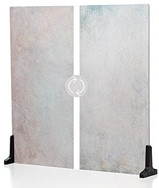 V-FLAT WORLD Duo Board Product Photography Backdrops - 2-Sided Background for Realistic Item & Food Photography - Includes 2 Legs & Mat - 24 x 24, Rose Hue/Washed Pigment