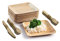 24cm Palm Leaf Plates Sqaure& Round [ 25 Round or Square Plates, 25 Forks, 25 Spoons, 25 Knives] Disposable Wooden Biodegradable Paper Plates (Square 25cm Palm +SFK25)
