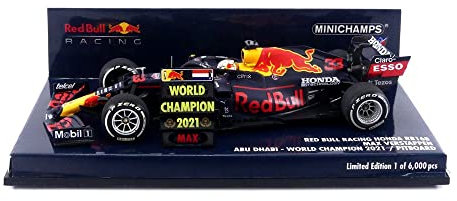 Minichamps 1:43 Red Bull Racing Honda RB16B - Max Verstappen - Gewinner Abu Dhabi GP 2021 W/Pitboard - WC 2021