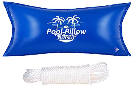 Udekit Schwimmbecken Luftkissen Tragbares Aufblasbares Schwimmend Frostschutzmittel Poolabdeckung 120 x 240 cm