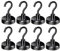 Magnethaken Extra Stark 45KG Neodym Magnet Haken für Grill Werkzeug Drehbar Magnetischer Haken Magnet mit Haken für Decke Magnettafel Küchens Büro 8 Stück Schwarz