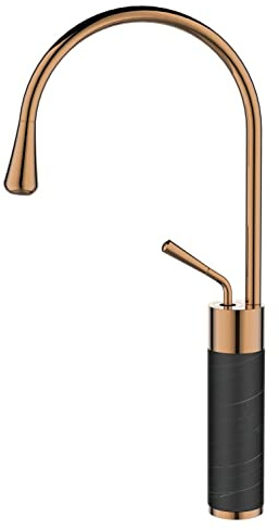 Copper/Black Marble Kitchen Sink Tap Bathroom Basin Mixer Bar Standing Faucet