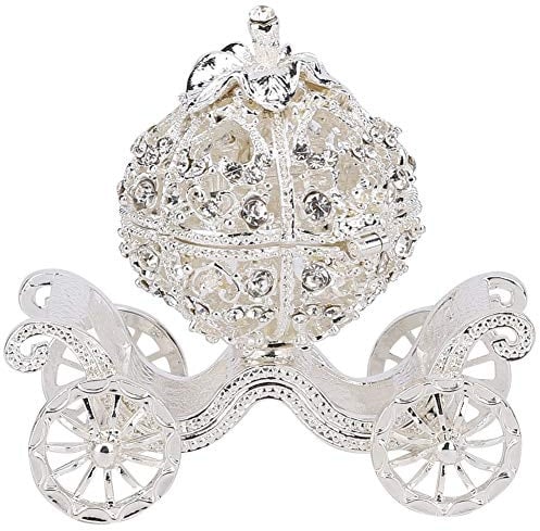 Kutsche Trinket Box, handbemalt europäischen Stil Scharnier Schmuck Trinket Box sammelbar Prinzessin Cinderella Schmuck Box einzigartiges für Grils Frauen