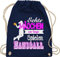 Turnbeutel Rucksack - Geschenke Zubehör - Echte Mädchen spielen Handball - mit Name - Unisize - Navy Blau - handballerin handballtasche handballer maedchen beutel handballrucksäcke von echt