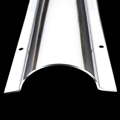 ZJKXJH Wire Guard Raceway Stainless Steel, Half Round Silver Metal Cord Cover 1M Long, Cable Concealer for Ceiling, Corner, Floor, Perforated Installation (Color : Regular, Size : 4cm/1.6in-3 cable)