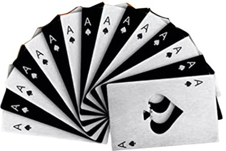 20 Stück Poker-Karten-Flaschenöffner, Rostfreier Edelstahl, Ace-Poker-förmiger Bierflaschenöffner, Pik-Ass, Dosenöffner Für Party-Zuhause