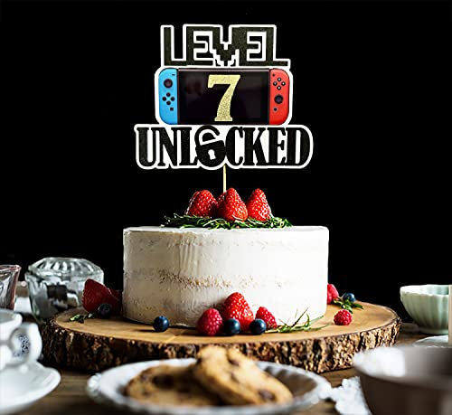 Level 7 Unlocked Cake Topper
