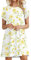 NNGOTD Robe Femme Ete Rose Robe ete Femme élégante Vintage Jaune, Robe Bohème Chic, Robes Sexy de Cou de V, Genou Longueur,Robe Plissée Fluide Para Cocktail Casual Robe pour Mariage Invité Femme
