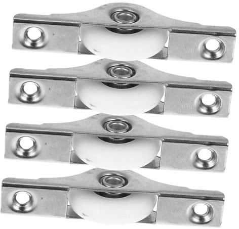 DOITOOL 16 pcs Bearing casters Cabinet Door Rollers Shepherd casters Patio Door Roller Door Roller Wheel Convex Door Rollers Runners Window Well Cover Sliding Door Track Bracket Curtain